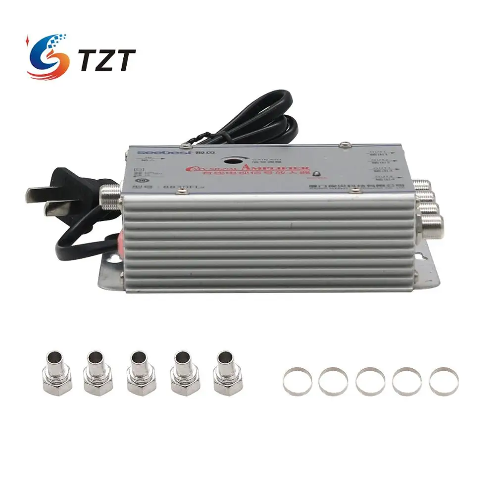 TZT 4 Way CA tv VCR ТВ антенна усилитель сигнала усилитель сплиттер 30 дБ 45-880 МГц FREQ