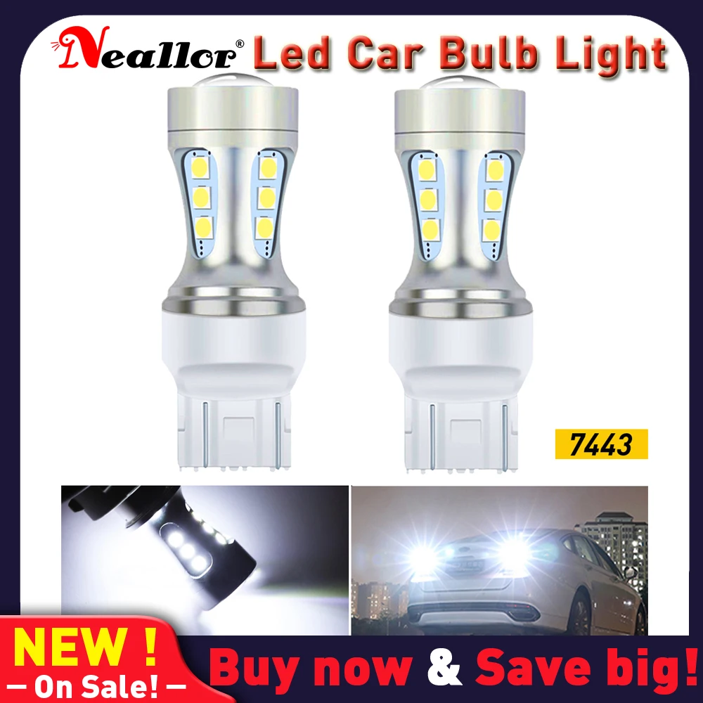 

2x T20 LED 7440 WY21W W21W Led Bulbs 7443 W21/5W Led T20 Super Bright 3030SMD Backup Reversing Light for Car Signal Lamp T25 T15