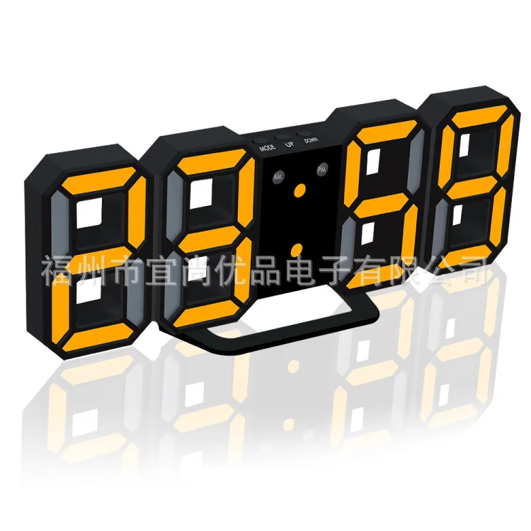 Настенные часы с цифровым светодиодным дисплеем 3d настенные для детской комнаты