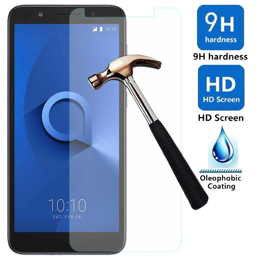 Закаленное стекло 9H для Alcatel 3X 3L 3C 1S 1X 1V 1C 3 Защитное 2019 защитная пленка