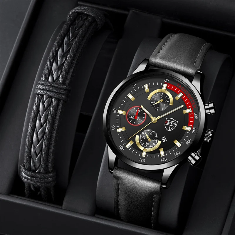 

Часы мужские кварцевые в деловом стиле с календарём