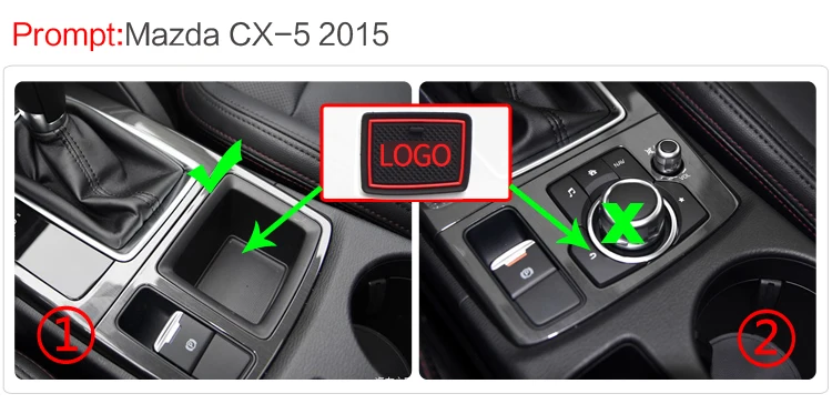 RKAC ворота Слот коврик для Mazda CX-5 2013- CX5 CX 5 межкомнатный дверной коврик автомобильные подстаканники Нескользящие коврики красный белый