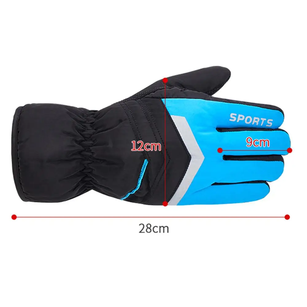 

Winter Warm Full Finger Gloves Night Reflective Strip Windproof Splash-proof Riding Mittens for Hiking Bicycle Motorcycle Gloves