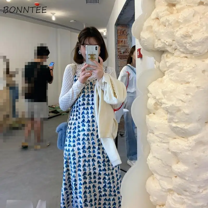 

Dresses Women Square Collar Spring Fashion Mujer De Moda Female Sleeveless Print Korean Style Leisure All-match Vestidos Ropa BF