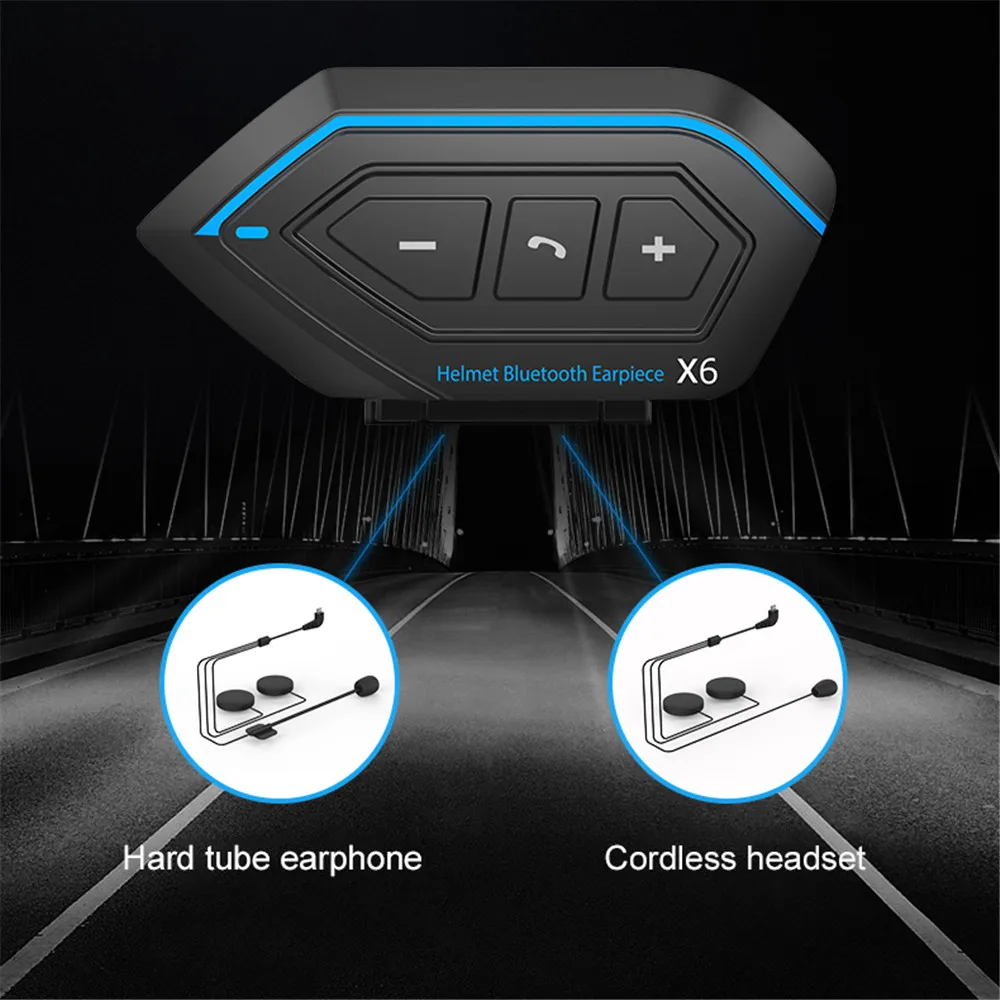 Гарнитура для мотоциклетного шлема X6 Bluetooth-гарнитура сотового телефона 2 Rider |
