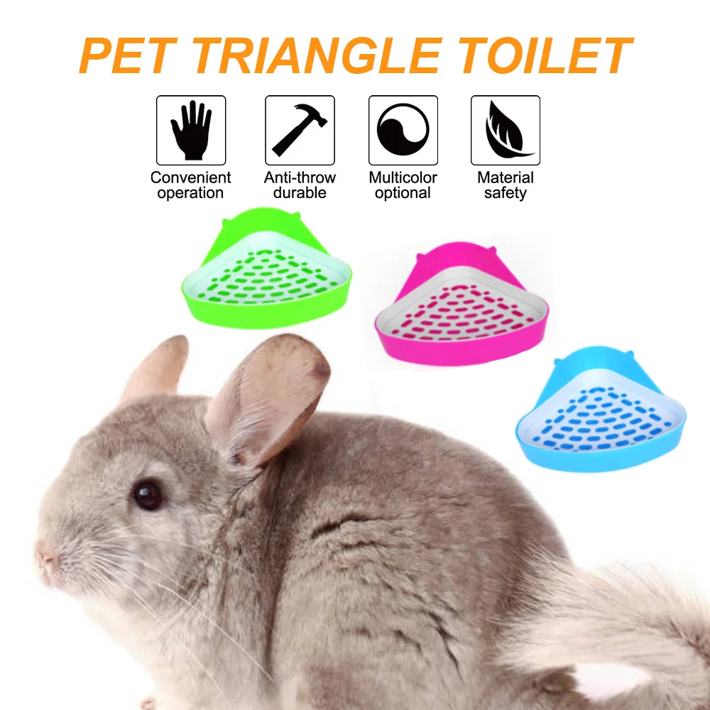 Triangle Toilet Potty Trainer Hamster Chinchilla Guinea Pig Bunny