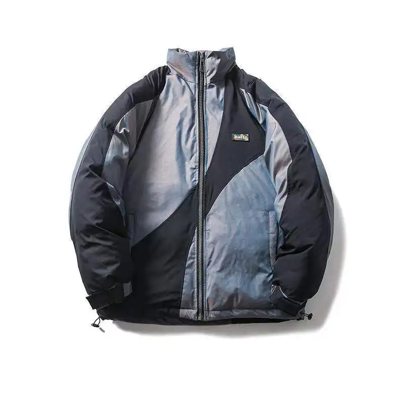 Men's Jacket American Stitching Standing Collar Winter Men's Clothing Loose And Thick Men's Cotton Clothing Trendy Menswear