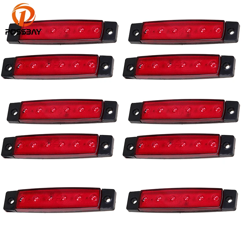POSSBAY 10x автомобильный Светодиодный Боковой габаритный фонарь задние лампы