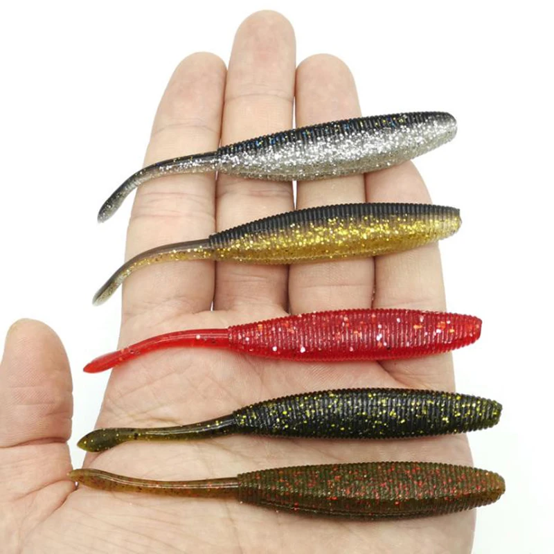 

10 шт./пакет DYGYGYFZ 10 см 5g булавка хвост рыболовные приманки, наживки Мягкая силиконовая приманка мягкий червь окунь мандарин рыба приманка