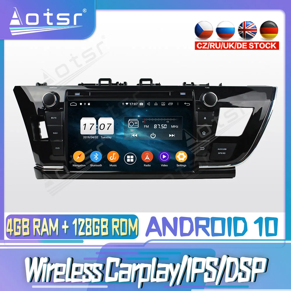 

Android 10 PX6 128G для TOYOTA Corolla 2014-2015 DVD GPS навигация Авто Радио стерео видео мультимедиа плеер головное устройство 2din