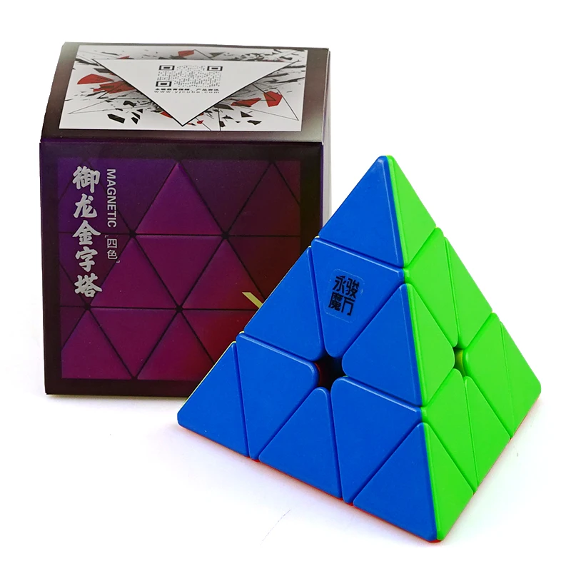 YONGJUN YULONG V2M Пирамидка куб 3x3x3 Магнитный Волшебный пазл Волшебная наклейка меньше