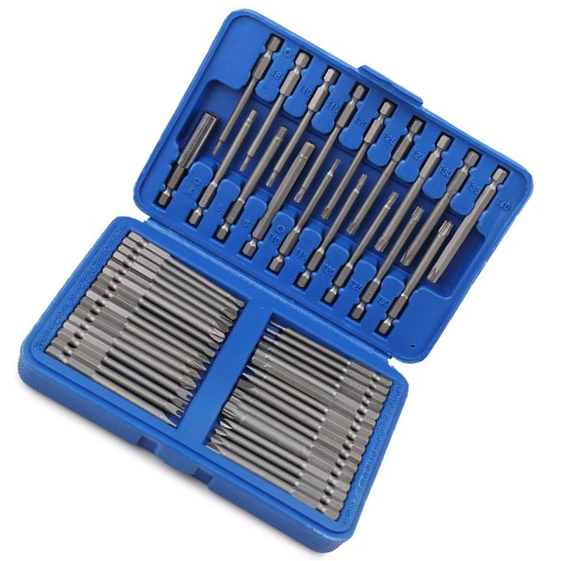 

50pcs Screwdriver Bit Set Torx Holder Hex Notched Quick Release Hand Clutch Tool