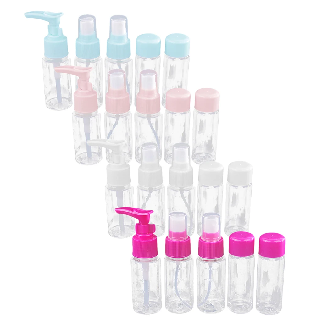 

5Pcs Empty Makeup Spray Bottle Lotion Container Travel Refillable Bottle Kit