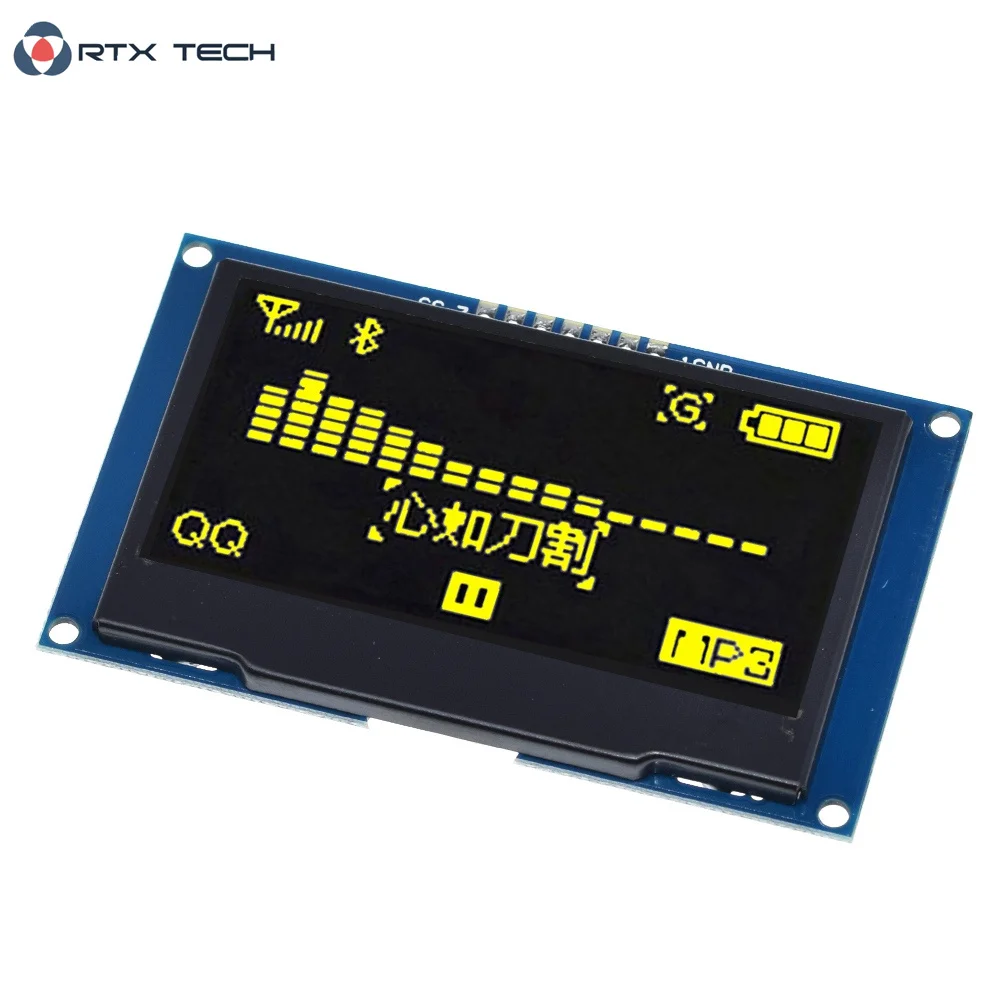 Модуль ЖК дисплея OLED 2 4 дюйма 42x64 SSD1309 128 7 контактов SPI / IIC I2C последовательный