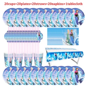 Disney Frozen Girls Birthday Party Decorations Gift Bag Paper Cups Plates Spoon Cartoon Aisha Anna D