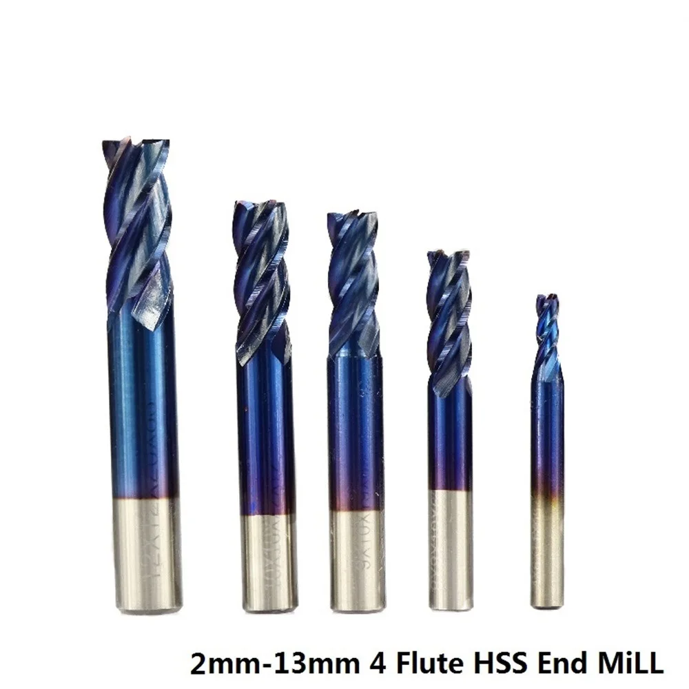 

grinding cutter, 1 piece, 2-13mm, super blue, coated, hss, straight shank, cnc router end flute 4