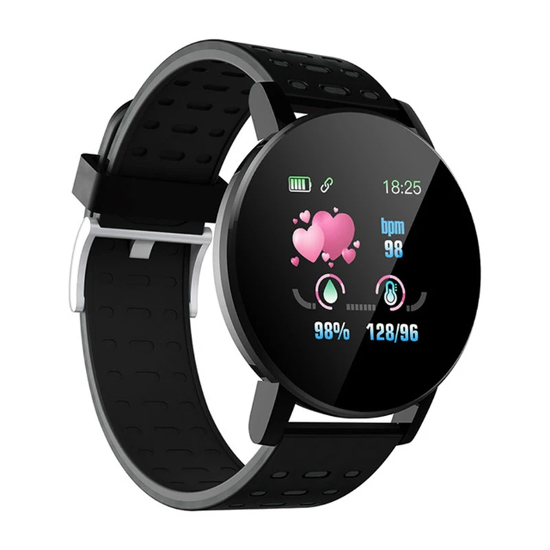 

New 119plus Bluetooth Smartwatch Men's Blood Pressure Exercise Heart Rate FitenessTracker Bracelet For Android IOS Smart Watch