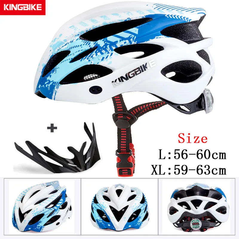 D-675-blue KINGBIKE мужской черный матовый велосипедный шлем MTB вниз холм велосипедный шлем сверхлегкий в форме велосипедный шлем Размер L/XL Casco Ciclismo - Цвет: D-675-blue