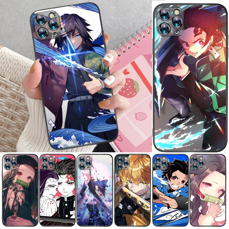 

Demon Slayer Kimetsu No Yaiba Kamado Nezuko Kamado Tanjirou Agatsuma Zenitsu Phone Case For iPhone 12 Pro Max SE 2020 Coque