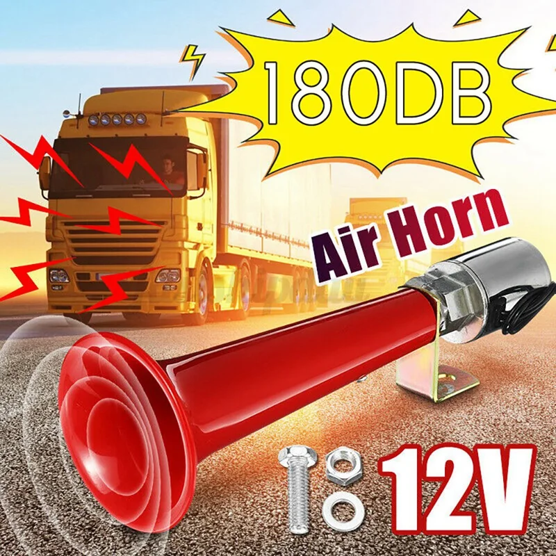 

12/24V 180DB Super Loud Air Horn Trumpet for Car Truck Boat Train with Air Brake