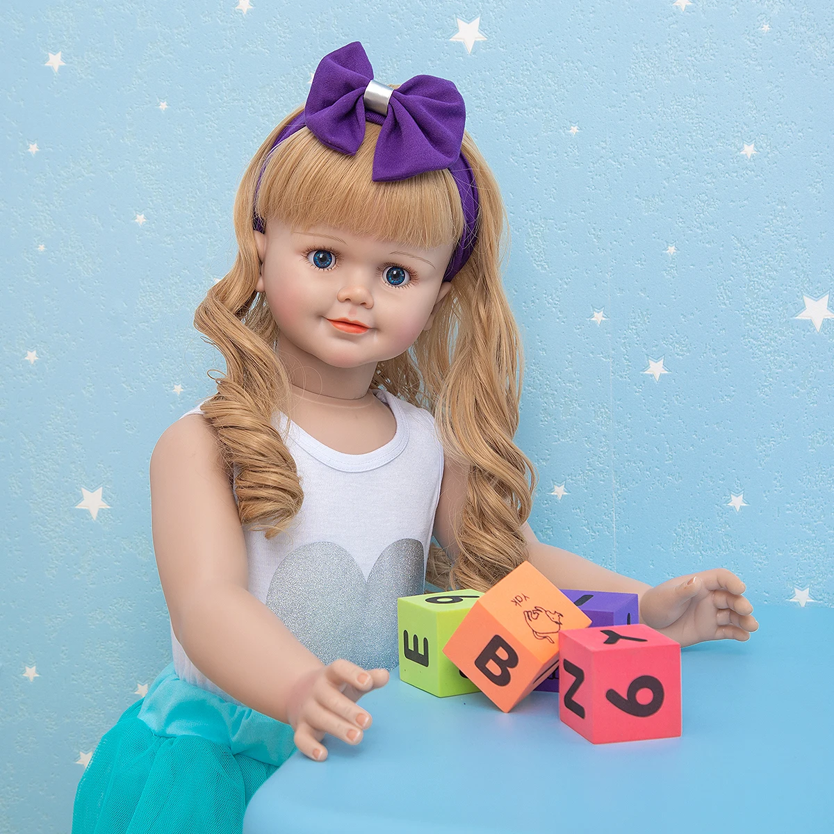 New Arrival KEIUMI Gold Wave Hair Stand Baby Dolls 78 CM Smiling Huge Toddler Girl 3-4 Years Kids Present High Quality Toys | Игрушки и