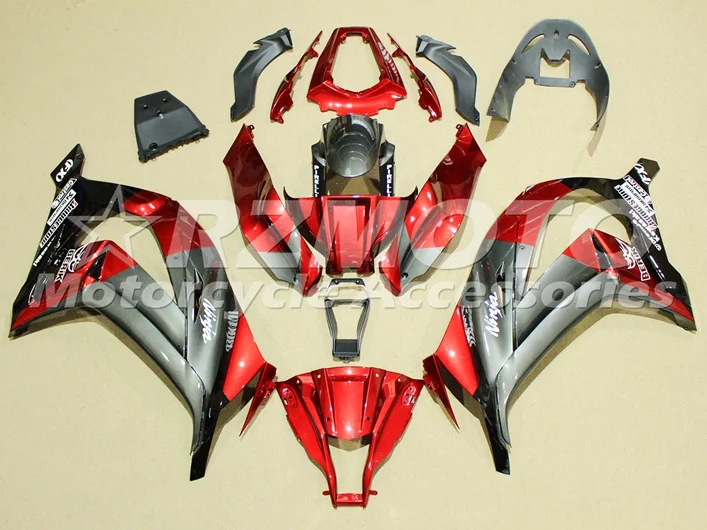 

Новый комплект обтекателей из АБС-пластика подходит для Kawasaki Ninja ZX-10R 2011 2012 2013 2014 2015 zx10r 11 12 13 14 15 комплект кузова красный серый