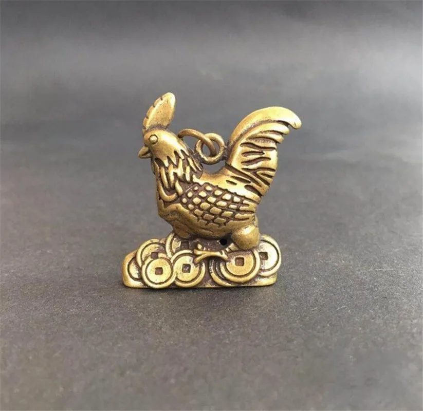 YM медная сборная статуя китайская латунная резная зодиака курица изысканные