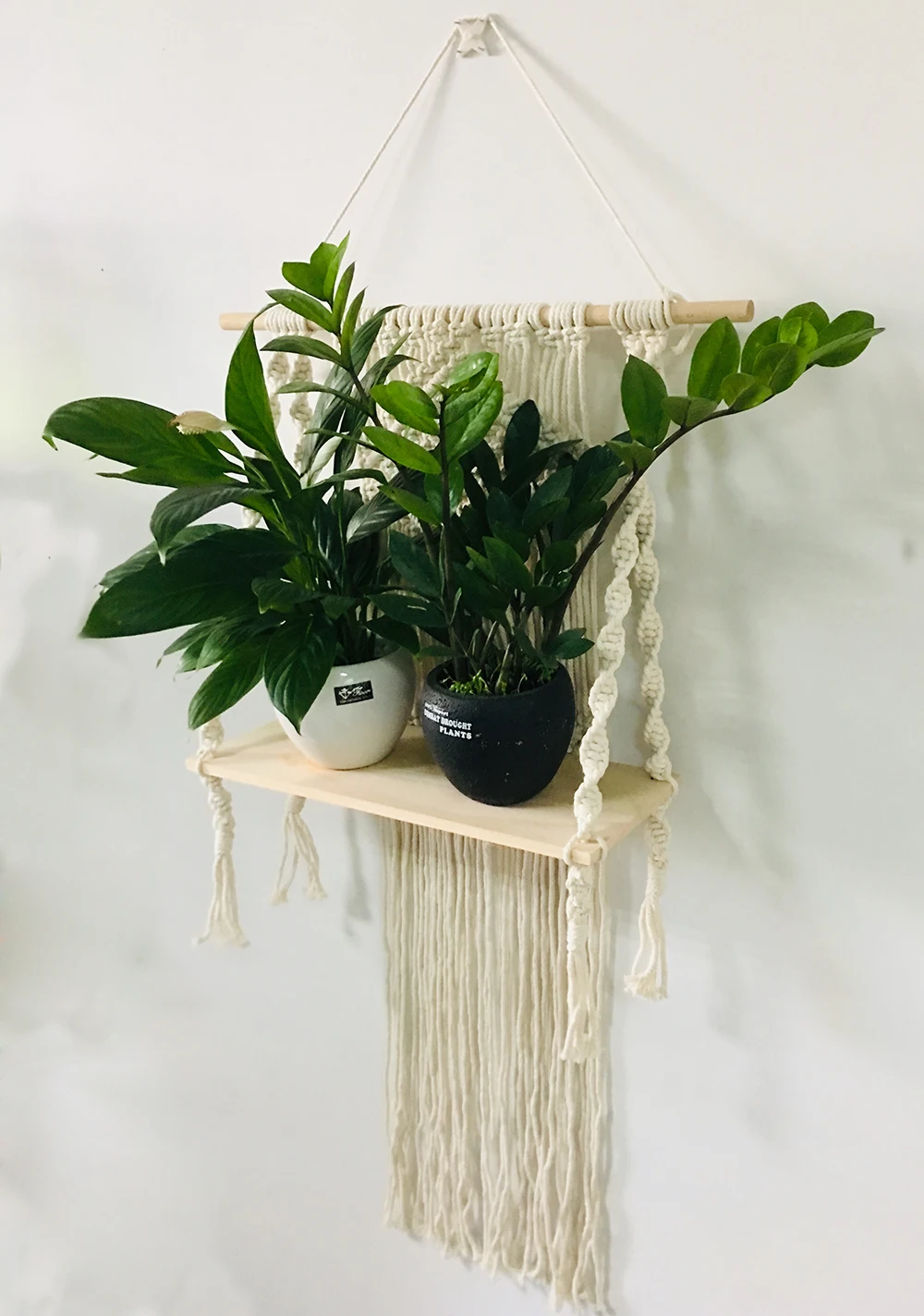 Woven Cotton Macrame Plant Hanger Rope Pot Hanging Holder Wall Decor |