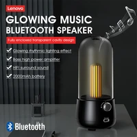 l02 bluetooth compatible speaker creative flame light wireless audio portable outdoor stereo loudspeaker music player lenovo