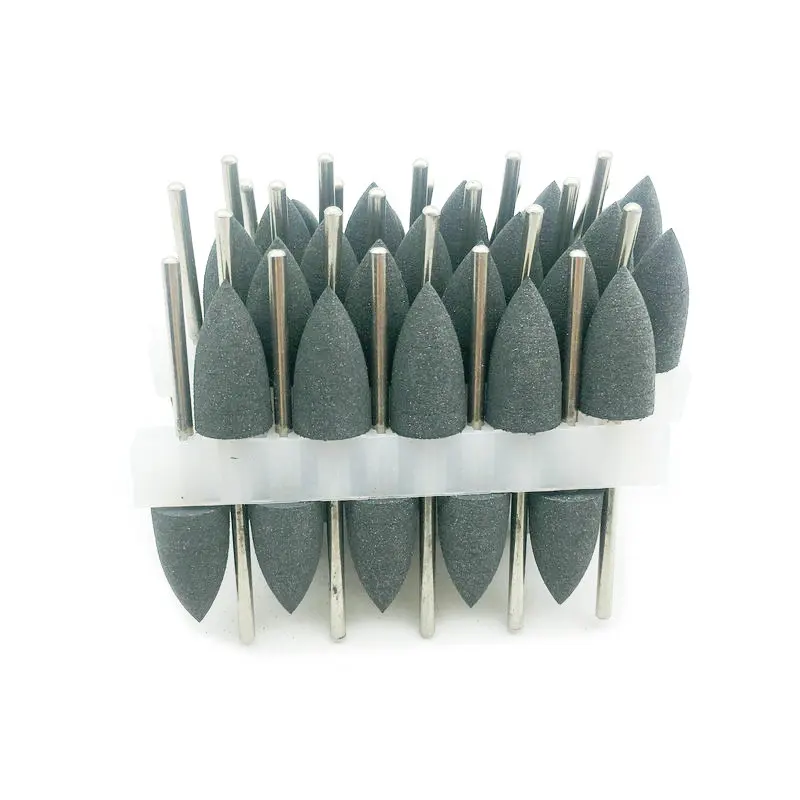 50 шт. черные силиконовые резиновые зубные полировальные сверла для пероральной