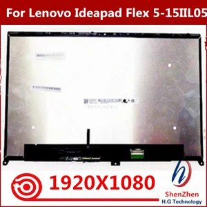 15 6 fhd 1920x1080 ips lcd touch digitizer glass assembly with bezel for lenovo ideapad flex 5 15iil flex 5 15iil05 81x3 free global shipping