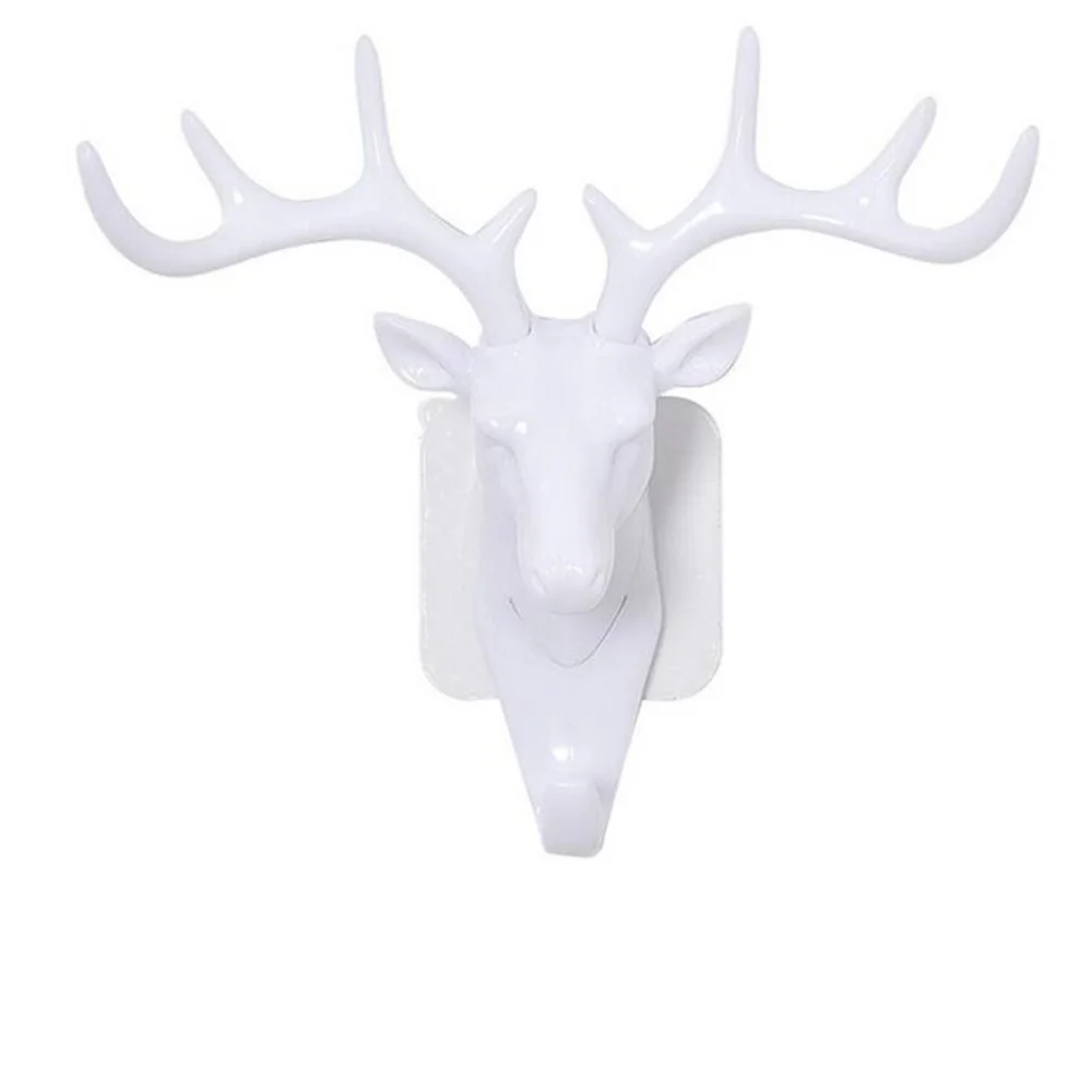 

3pcs Creative Antlers Hook Clothing Hat Grocery Storage Hook Key Bag Hook Living Room Coffee Bar Wall Decoration (Black)