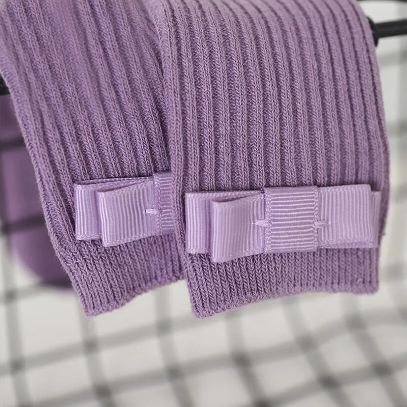 0-7Yrs Школьные носки для девочек из хлопка малышей на осень-зиму милая лента Гольфы