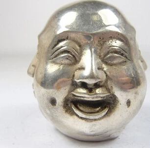 Бесплатная Доставка винтажная ручная работа медная эмоция 4 лицо статуя Будды