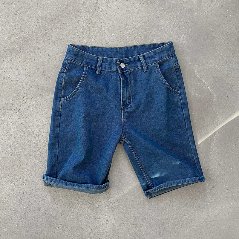 Мужские джинсовые шорты SingleRoad темно синяя Повседневная Японская уличная одежда