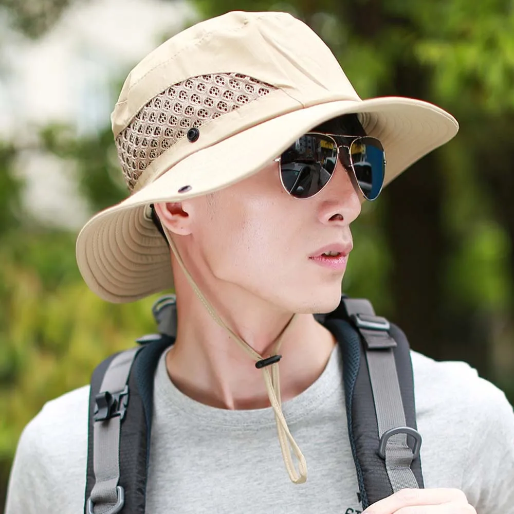 

1Pc Korean New Outdoor UV Protection Bucket Hat Summer Fashion Simplicity Solid Color Foldable Men's Sun Hat