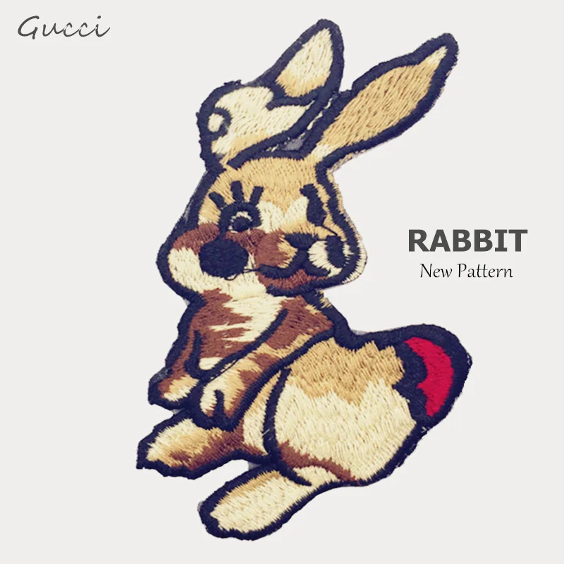 

6pcs/lot Sew Large Embroidery Patch Rabbit Bunny Animal Clothing Decoration Sewing Accessory Diy Applique