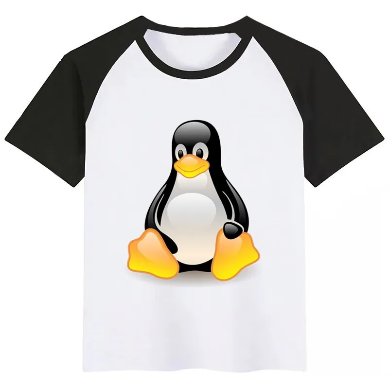 The LINUX Penguin In A Computer Summer Style Funny Cute Girl Tops Fashion Streetwear Harajuku Boy Tshirt Street Kid T Shirt linux® administrator street smarts