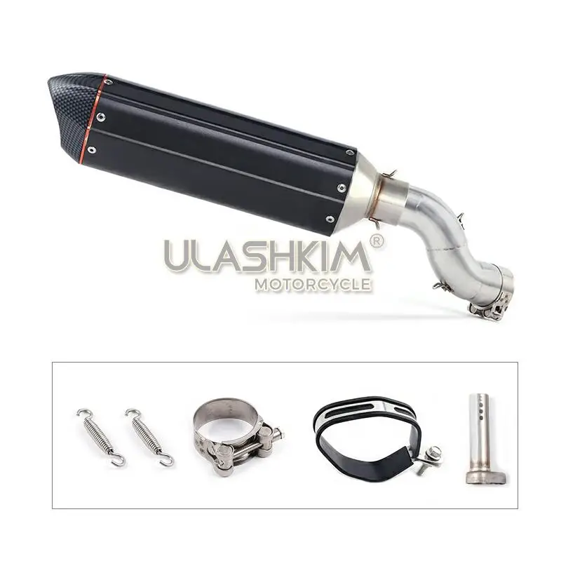 

Motorcycle Full Exhaust System Escape Middle Link Pipe Muffler Slip On For kawasaki Z900 Ninja900 2017 2018