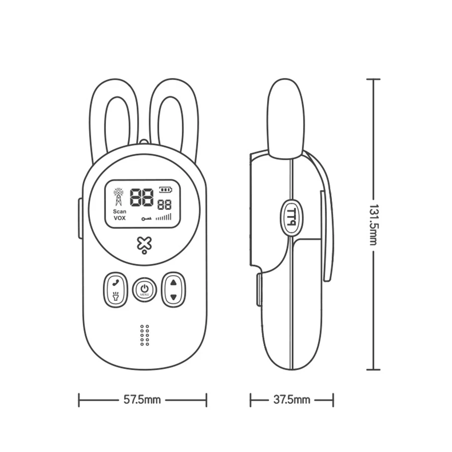 

Mini Children's Wireless Toy Walkie Talkies Bunny Style Electronic Gadgets For Kids Portable Handheld Transceiver Outdoor Use