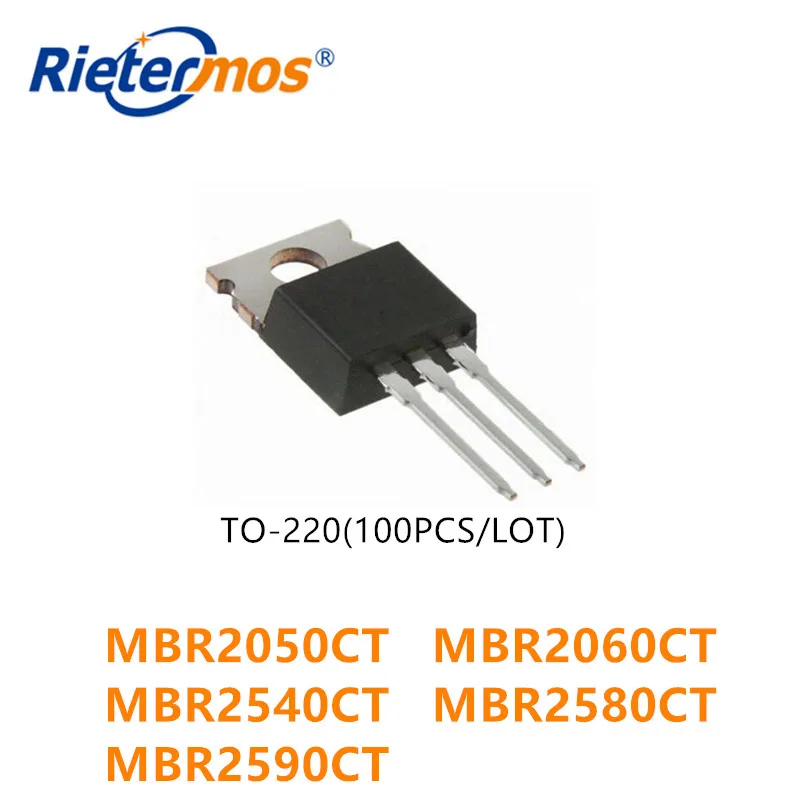 100 шт. MBR2050CT 2050CT MBR2060CT 2060CT MBR2540CT 2540CT MBR2580CT 2580CT MBR2590CT 2590CT TO220 высокое качество |