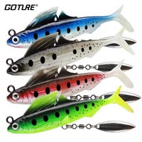 goture 4pcslot soft swimbait fishing lure 12 5g 8 5cm fishing wobblers lifelike trout appearance silicone bait willow spoon