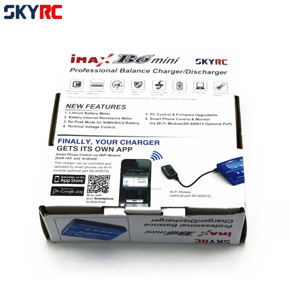 SKYRC Imax Mini B6 60 Вт максимальное балансирующее зарядное устройстворазряд для LiPoLiFeLiIonNiMHNiCd батареи для радиоуправляемого автомобиля лодки пе... (art.: 7a607de6b) - 7a607de6b