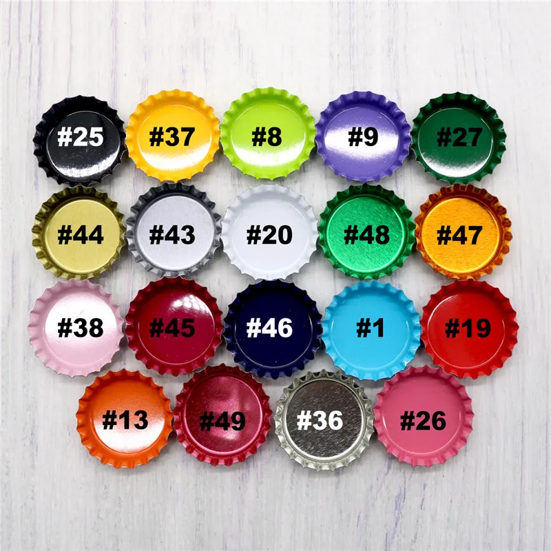 100 шт./упак. цветная Круглая Плоская Бутылочная крышка 25 мм для творчества