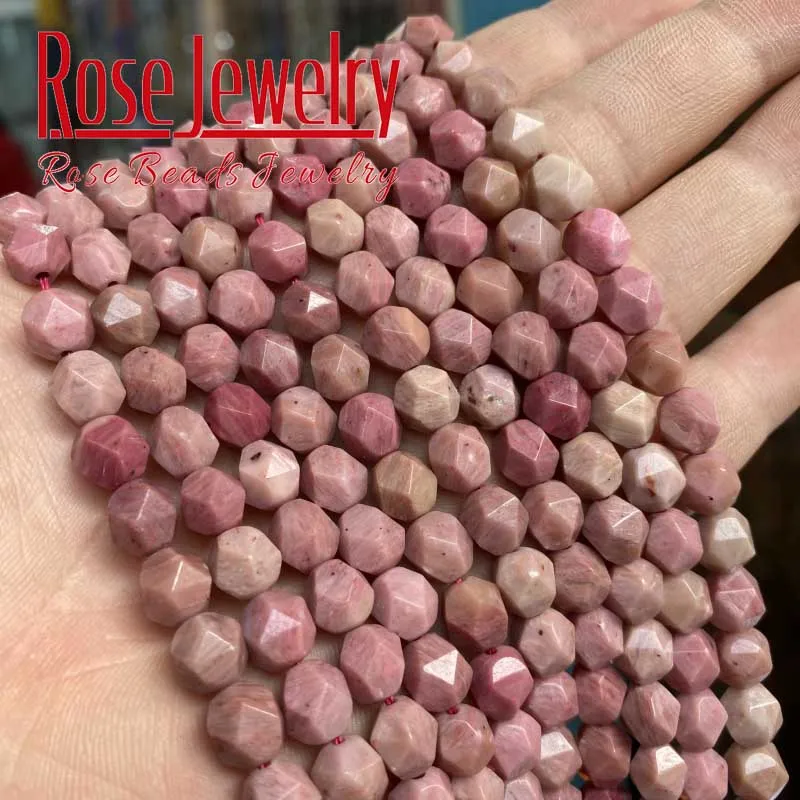 Натуральный граненый красный древесины свободные бусины Spacer Бусины для