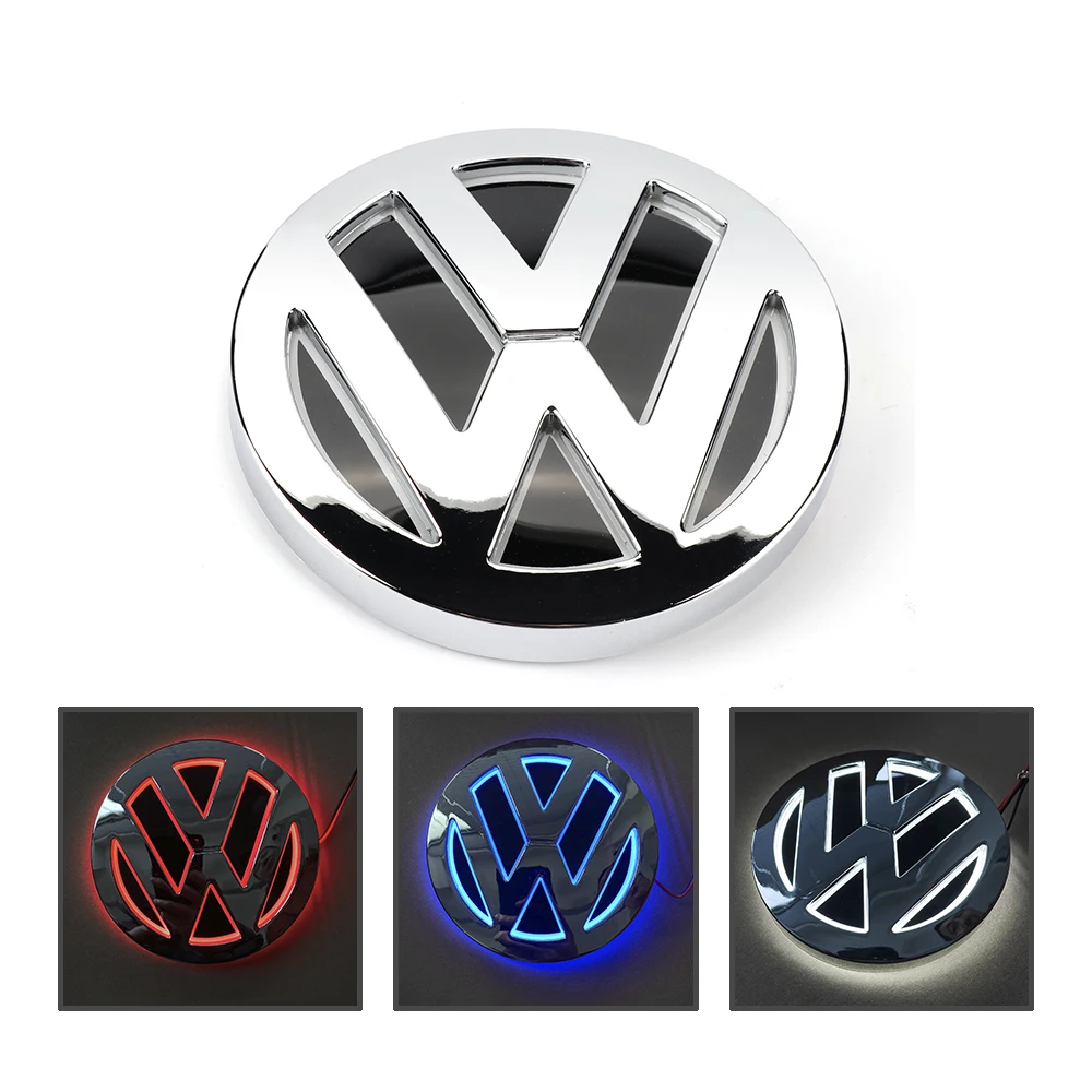 Хромированная 4D Светодиодная 110 мм Задняя Крышка багажника автомобиля логотип