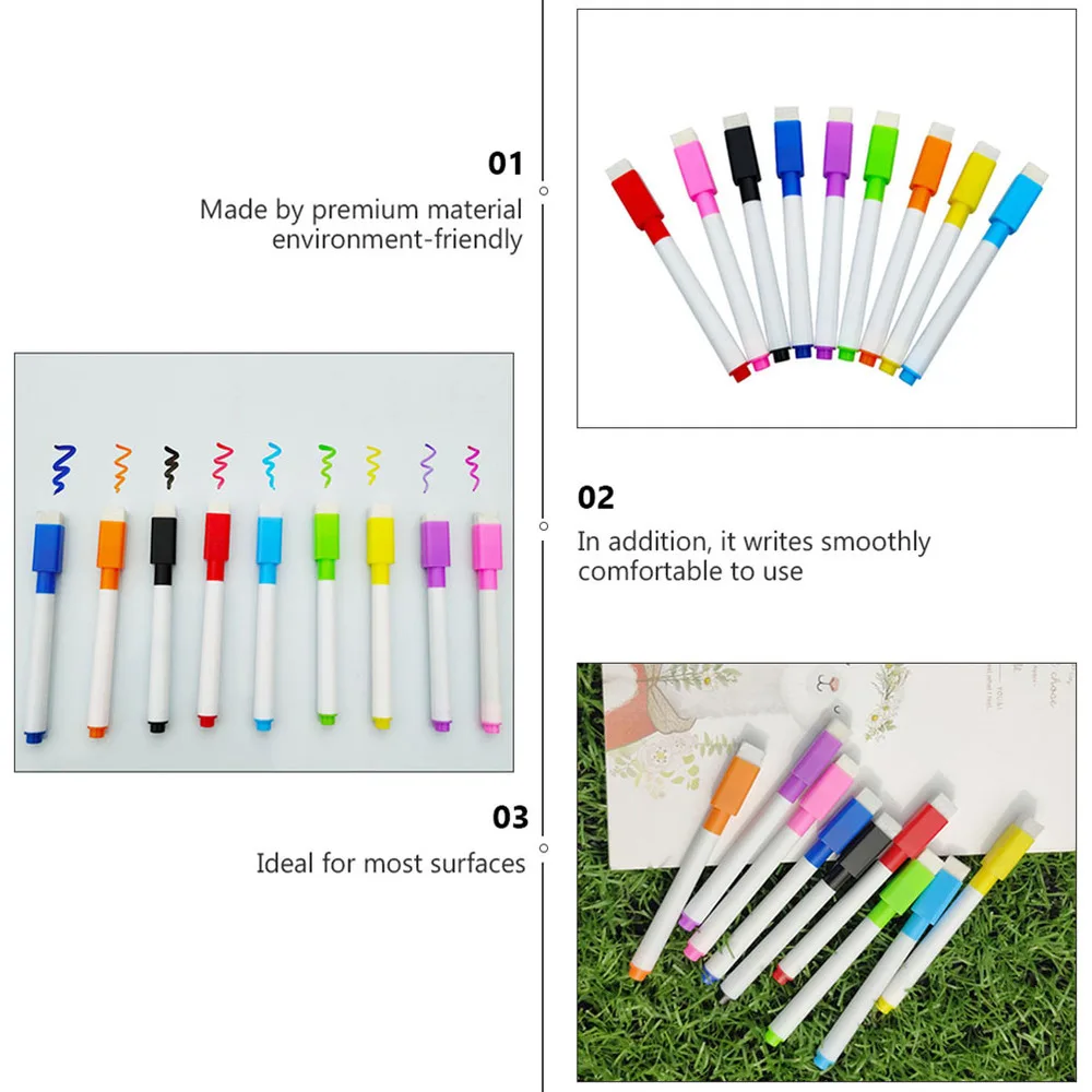 

90Pcs Erasable White Board Markers Dry Erase Fine Tip Pen for School Office