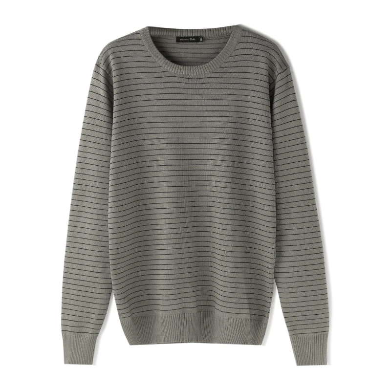 MuLS Brand Sweaters Men Pullovers Male 2019 Autumn New Round Neck Striped Sweater Jumpers Winter Spring O-Neck Cotton Knitwear | Мужская