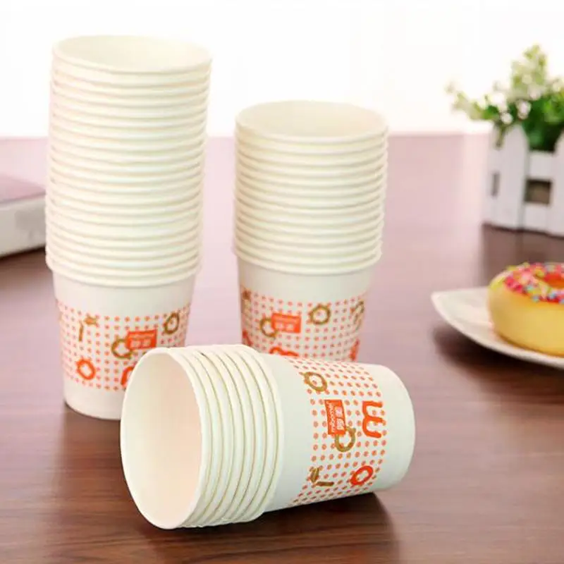 50 шт./упак. 250 мл Бумага чашек Свадебные Чай бумажный стакан для молока чашка