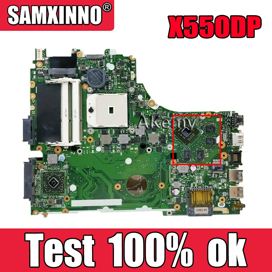 Akemy X550DP LVDS ДЛЯ For Asus X750DP K550D X550D материнская плата для ноутбука Rev2.0 100%